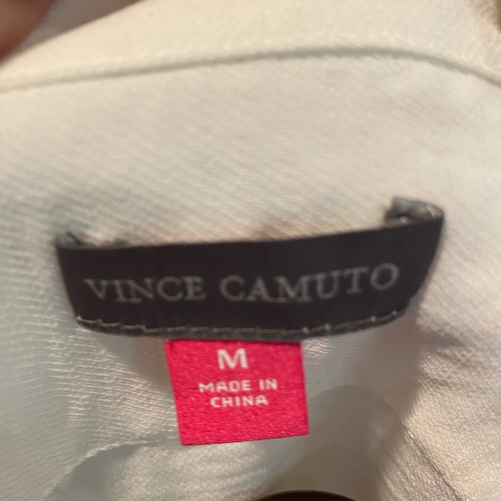 Vince Camuto White Cuffed Sleeve Blouse - Picture 5 of 5